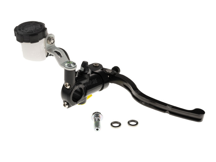 Grip set brake lever brake pump black universal with separate oil reservoir